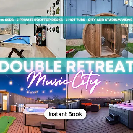 Rooftop Hot Tub Game Room Barrel Sauna Nashville